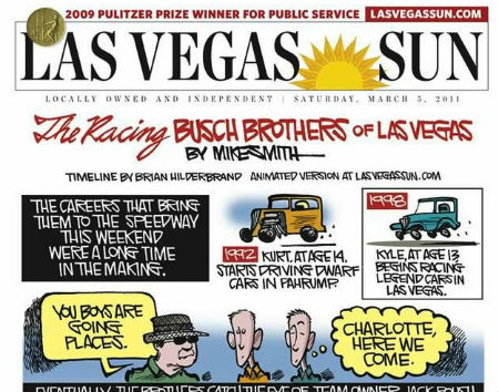 Busch Brothers comic book LVSun front page